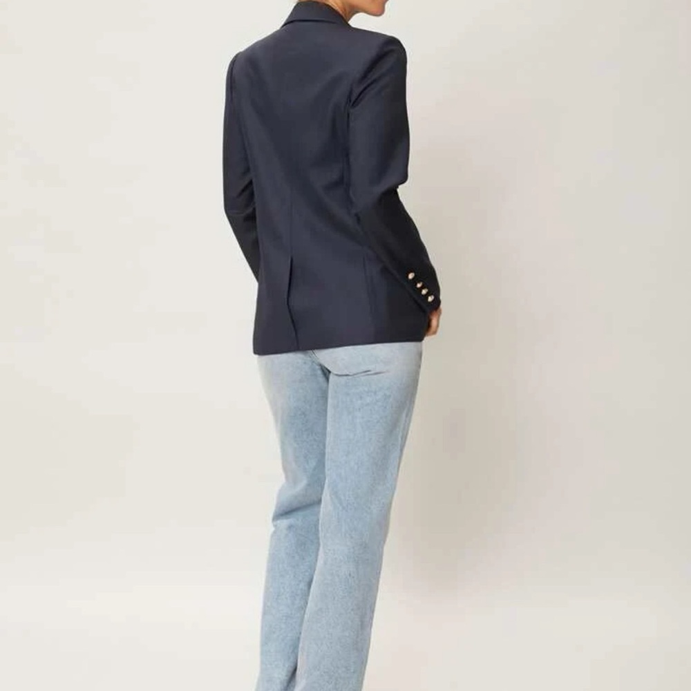 MOTF Tailored Navy Blazer with Gold Buttons | Women’s XS | NEW - Picture 5 of 6